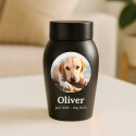 Personlig hundurna i rostfritt stål med namn, datum & foto i gloriaram