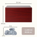 Personalised Wooden Dog Urn Box with Angel Dog Statue –  Pet Cremation Urn for Ashes with Name, Dates & Tribute