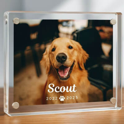 Personalised Acrylic Dog Memorial Frame –...