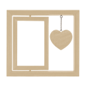 Wooden Dog Memorial Photo Frame – 360° Rotating Engraved Pet Tribute