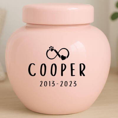 Personlig, keramisk hundurna — urna för...