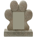 Paw-Shaped Dog Memorial Headstone with Photo & Tribute – Weatherproof Resin Grave Marker for Outdoor Display