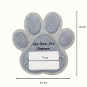 Paw-Shaped Dog Memorial Stone with Photo & Tribute – Weatherproof Resin Grave Marker for Outdoor Display
