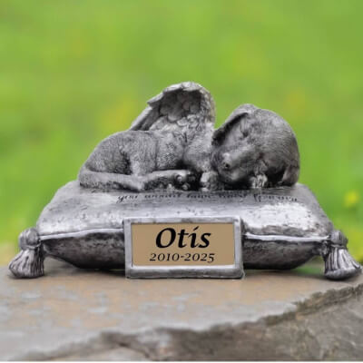 Sleeping Angel Dog Memorial Urn with Elegant...